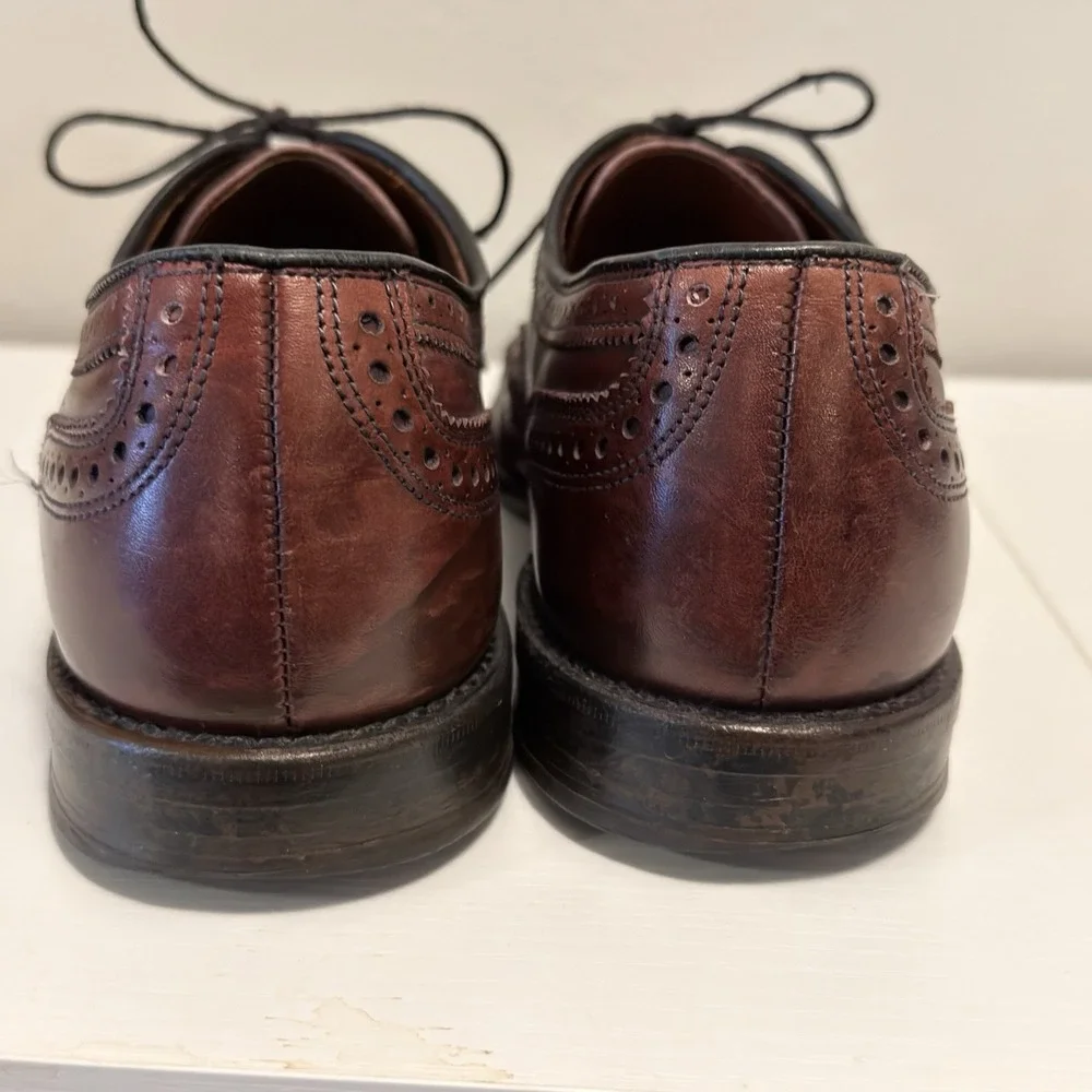 Allen Edmonds McAllister Wingtip Oxford Shoes Burgundy/Merlot Men's 10 D